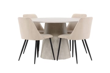 Rund matgrupp Venture Home Beige Beige 4st - Møbler - Bord - Spisegrupper