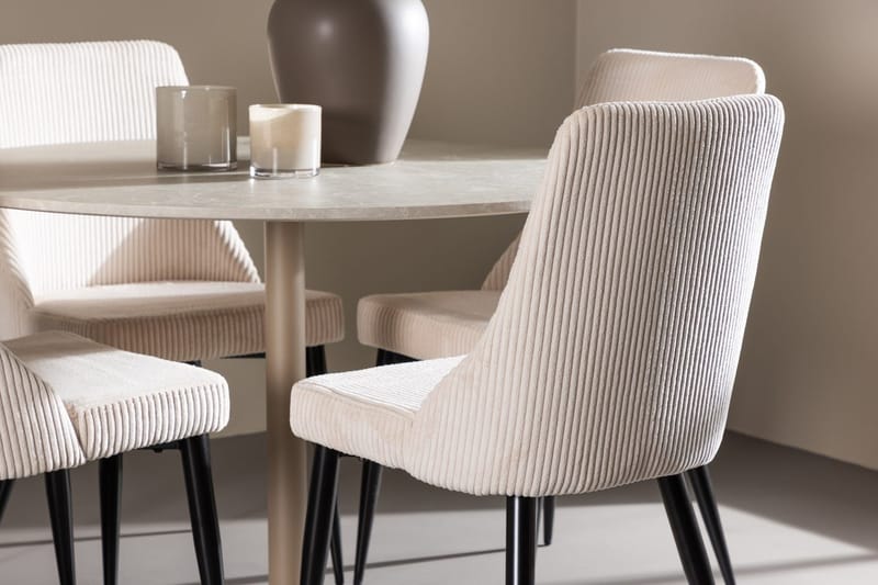 Rund matgrupp Venture Home Beige Beige 4st - Møbler - Bord - Spisegrupper