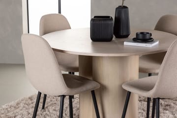 Rund matgrupp Venture Home Beige Beige 4st - Møbler - Bord - Spisegrupper