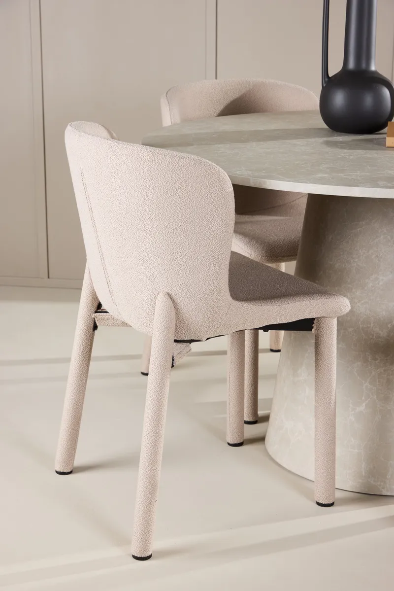 Rund matgrupp Venture Home Beige Beige 4st - Møbler - Bord - Spisegrupper