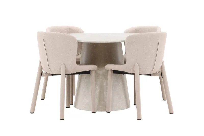 Rund matgrupp Venture Home Beige Beige 4st