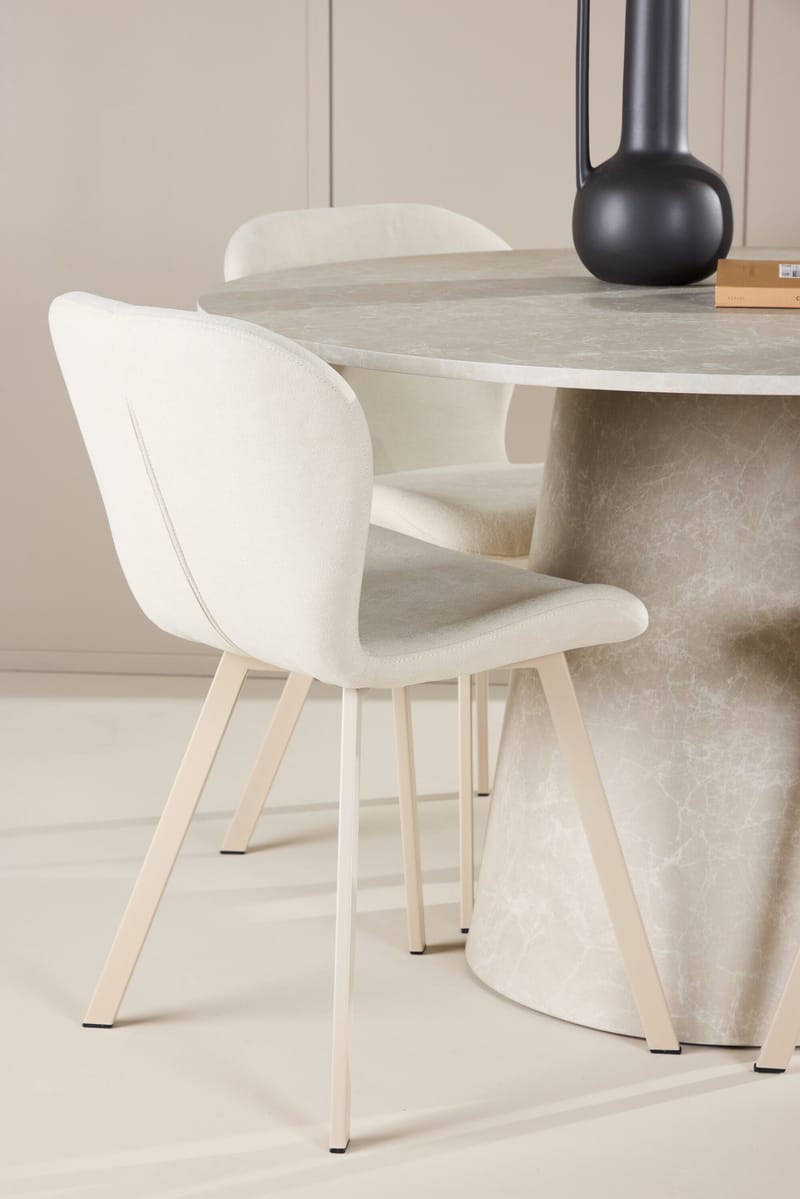 Rund matgrupp Venture Home Beige Beige 4st - Møbler - Bord - Spisegrupper