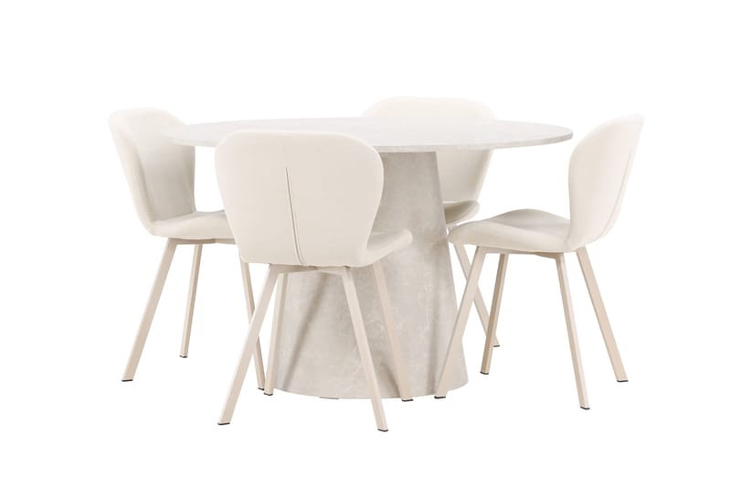 Rund matgrupp Venture Home Beige Beige 4st - Møbler - Bord - Spisegrupper