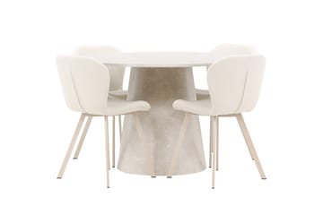 Rund matgrupp Venture Home Beige Beige 4st - Møbler - Bord - Spisegrupper