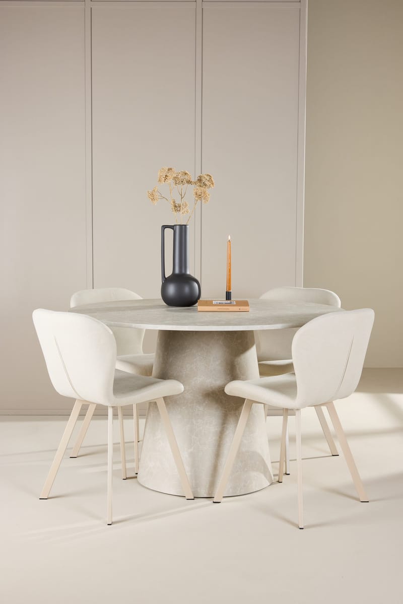 Rund matgrupp Venture Home Beige Beige 4st - Møbler - Bord - Spisegrupper