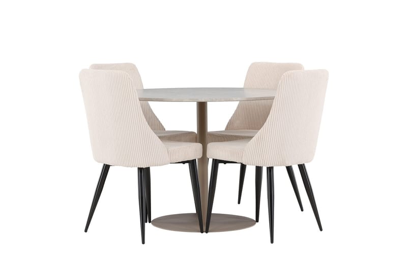 Rund matgrupp Venture Home Beige Beige 4st - Møbler - Bord - Spisegrupper