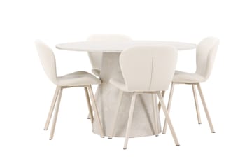 Rund matgrupp Venture Home Beige Beige 4st - Møbler - Bord - Spisegrupper