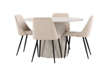 Rund matgrupp Venture Home Beige Beige 4st - Møbler - Bord - Spisegrupper