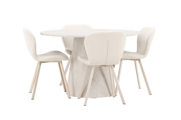 Rund matgrupp Venture Home Beige Beige 4st - Møbler - Bord - Spisegrupper