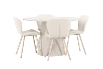 Rund matgrupp Venture Home Beige Beige 4st - Møbler - Bord - Spisegrupper