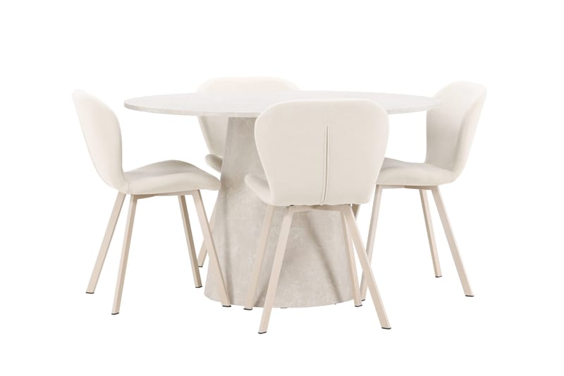 Rund matgrupp Venture Home Beige Beige 4st - Møbler - Bord - Spisegrupper