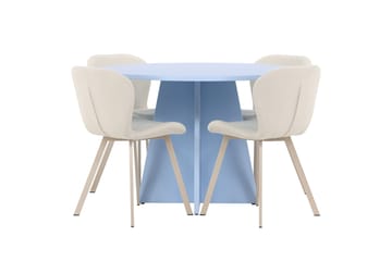 Rund matgrupp Venture Home Beige Blå 4st - Møbler - Bord - Spisegrupper