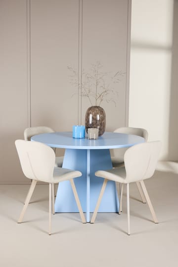 Rund matgrupp Venture Home Beige Blå 4st - Møbler - Bord - Spisegrupper