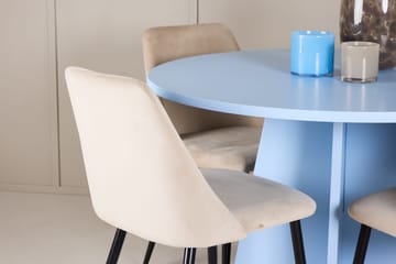 Rund matgrupp Venture Home Beige Blå 4st - Møbler - Bord - Spisegrupper
