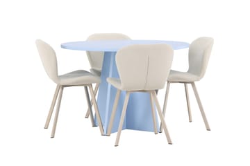 Rund matgrupp Venture Home Beige Blå 4st - Møbler - Bord - Spisegrupper