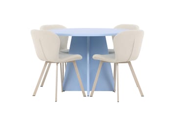 Rund matgrupp Venture Home Beige Blå 4st - Møbler - Bord - Spisegrupper