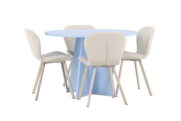 Rund matgrupp Venture Home Beige Blå 4st - Møbler - Bord - Spisegrupper