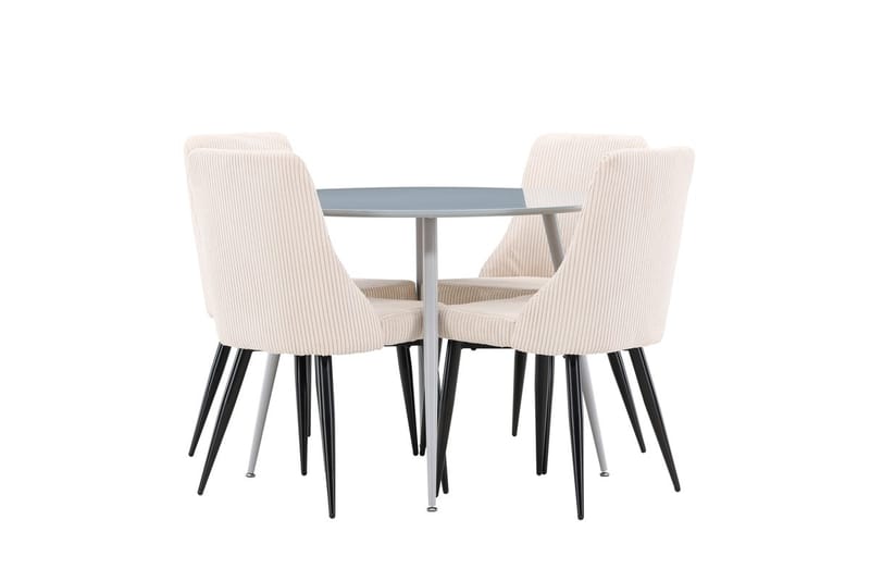 Rund matgrupp Venture Home Beige Grå 4st - Møbler - Bord - Spisegrupper