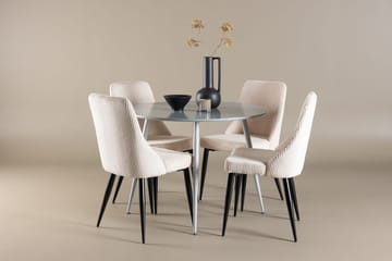 Rund matgrupp Venture Home Beige Grå 4st - Møbler - Bord - Spisegrupper