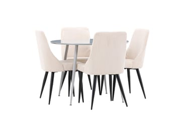 Rund matgrupp Venture Home Beige Grå 4st - Møbler - Bord - Spisegrupper