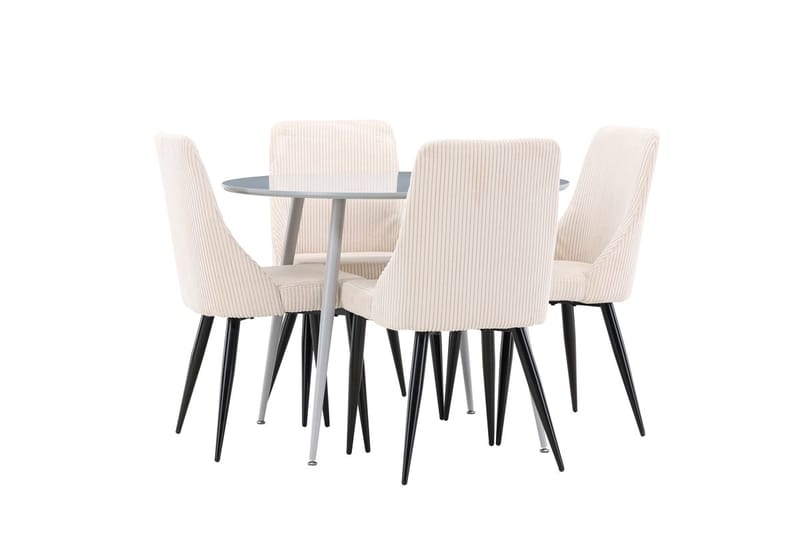 Rund matgrupp Venture Home Beige Grå 4st - Møbler - Bord - Spisegrupper