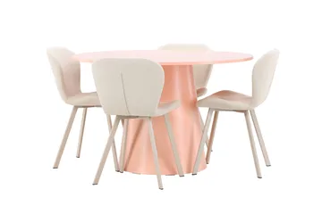 Rund matgrupp Venture Home Beige Koppar 4st - Møbler - Bord - Spisegrupper