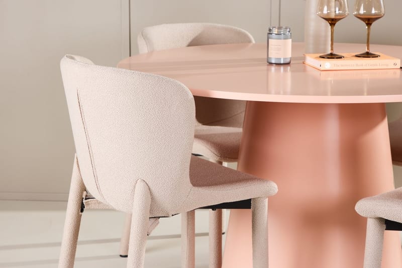 Rund matgrupp Venture Home Beige Koppar 4st - Møbler - Bord - Spisegrupper