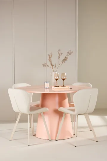 Rund matgrupp Venture Home Beige Koppar 4st - Møbler - Bord - Spisegrupper