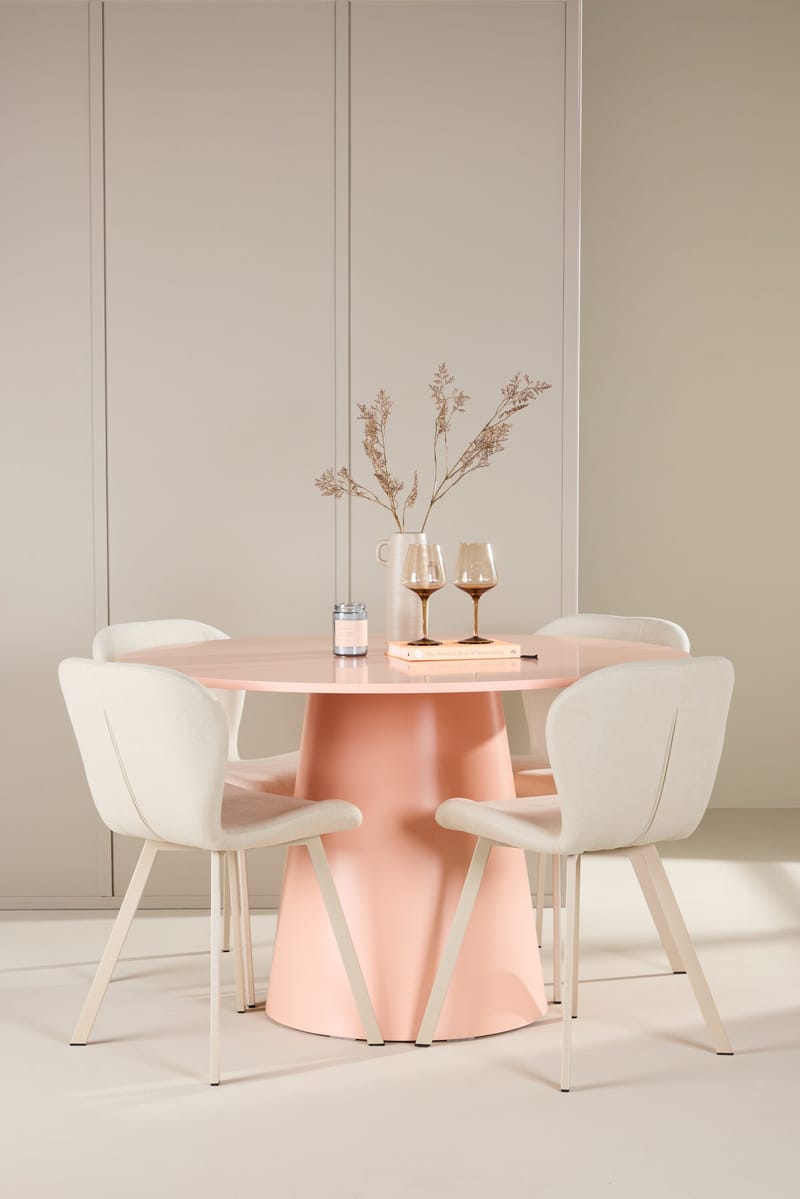 Rund matgrupp Venture Home Beige Koppar 4st - Møbler - Bord - Spisegrupper