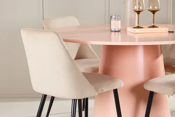 Rund matgrupp Venture Home Beige Koppar 4st - Møbler - Bord - Spisegrupper
