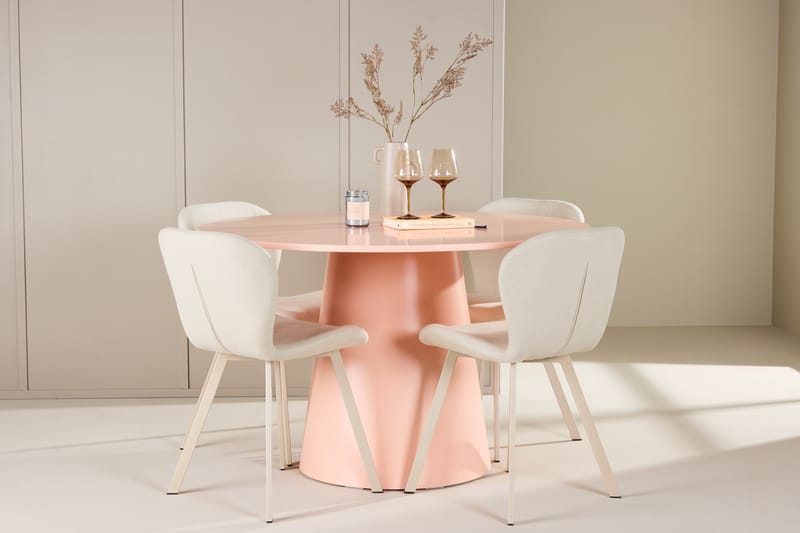 Rund matgrupp Venture Home Beige Koppar 4st - Møbler - Bord - Spisegrupper