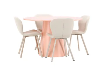 Rund matgrupp Venture Home Beige Koppar 4st - Møbler - Bord - Spisegrupper