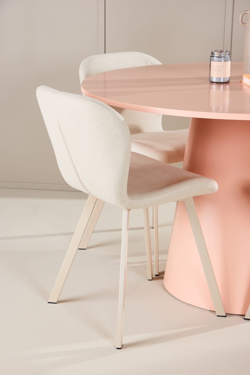 Rund matgrupp Venture Home Beige Koppar 4st - Møbler - Bord - Spisegrupper