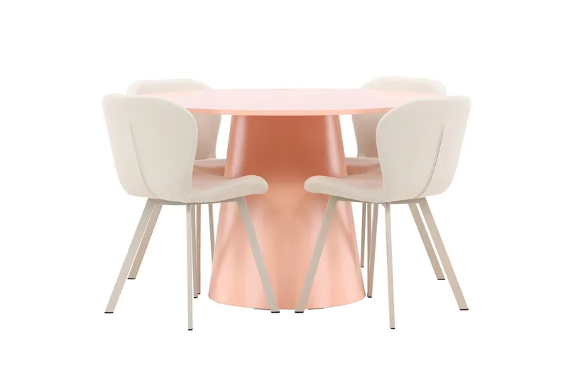 Rund matgrupp Venture Home Beige Koppar 4st