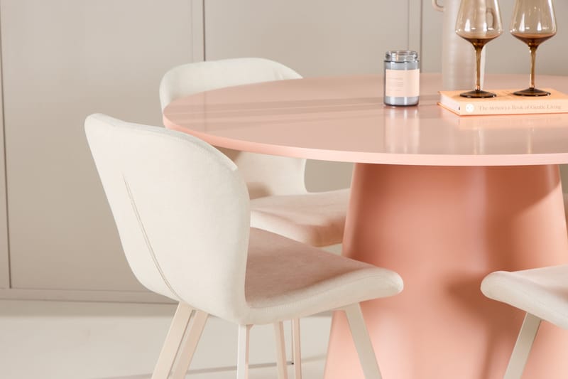 Rund matgrupp Venture Home Beige Koppar 4st - Møbler - Bord - Spisegrupper