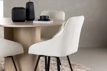 Rund matgrupp Venture Home Beige Ljust trä 4st - Møbler - Bord - Spisegrupper