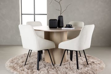 Rund matgrupp Venture Home Beige Ljust trä 4st - Møbler - Bord - Spisegrupper