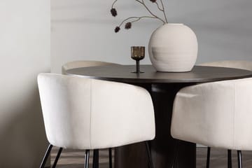 Rund matgrupp Venture Home Beige Mörkt trä 4st - Møbler - Bord - Spisegrupper