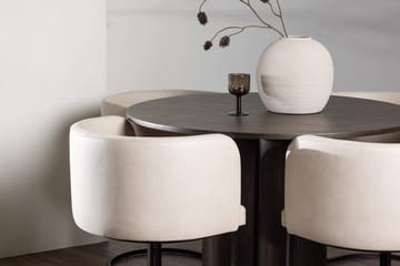 Rund matgrupp Venture Home Beige Mörkt trä 4st - Møbler - Bord - Spisegrupper