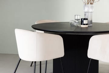 Rund matgrupp Venture Home Beige Svart 4st - Møbler - Bord - Spisegrupper