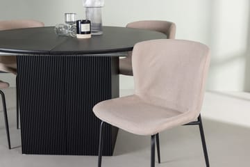 Rund matgrupp Venture Home Beige Svart 4st - Møbler - Bord - Spisegrupper