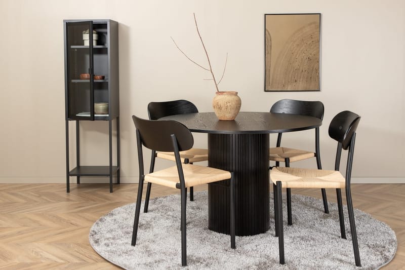 Rund matgrupp Venture Home Beige Svart 4st