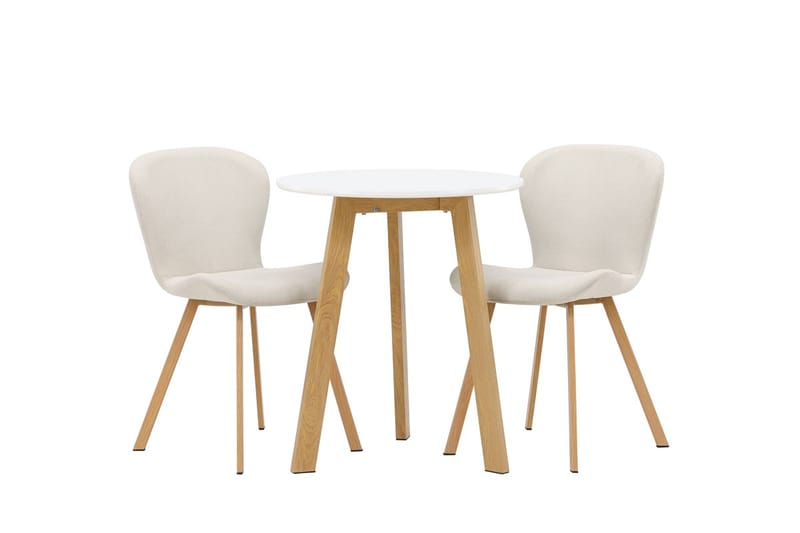 Rund matgrupp Venture Home Beige Vit 2st - Møbler - Bord - Spisegrupper