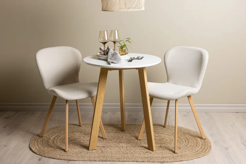 Rund matgrupp Venture Home Beige Vit 2st