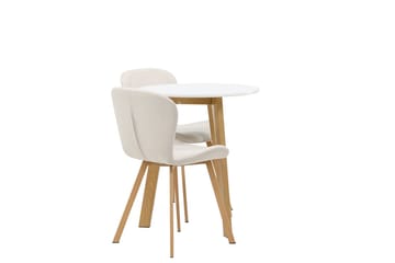 Rund matgrupp Venture Home Beige Vit 2st - Møbler - Bord - Spisegrupper