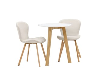 Rund matgrupp Venture Home Beige Vit 2st - Møbler - Bord - Spisegrupper