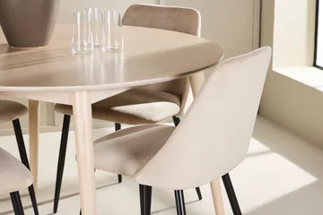 Rund matgrupp Venture Home Beige Vitputsad 4st - Møbler - Bord - Spisegrupper