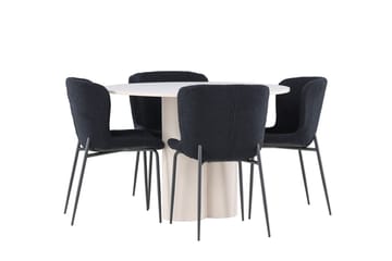 Rund matgrupp Venture Home Beige - Møbler - Bord - Spisegrupper