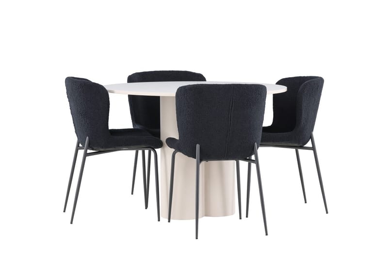 Rund matgrupp Venture Home Beige - Møbler - Bord - Spisegrupper