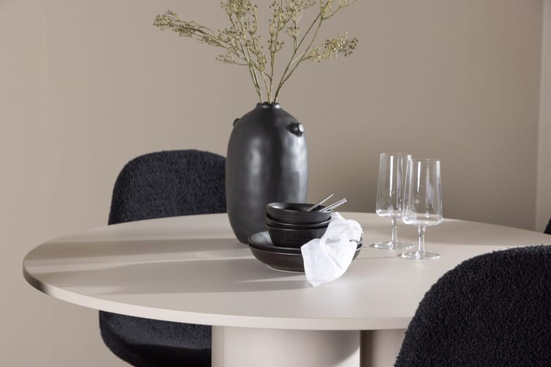 Rund matgrupp Venture Home Beige - Møbler - Bord - Spisegrupper